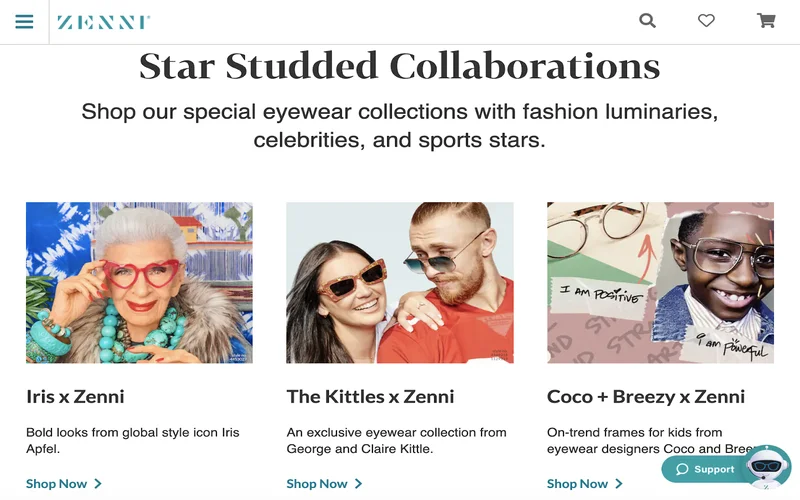 Influencer marketing strategies - Zenni x Iris Apfel collab